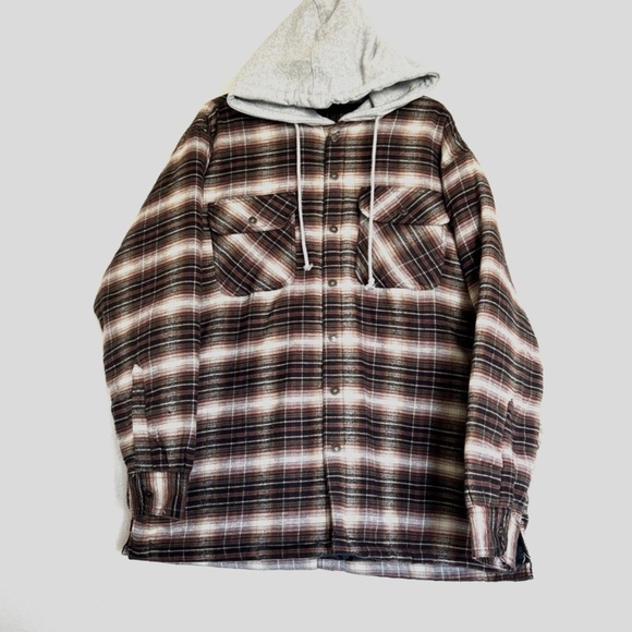 Dakota Grizzly Men's Providence Quilted Shirt Jacket in Rust Size 2X NEW - Picture 3 of 7